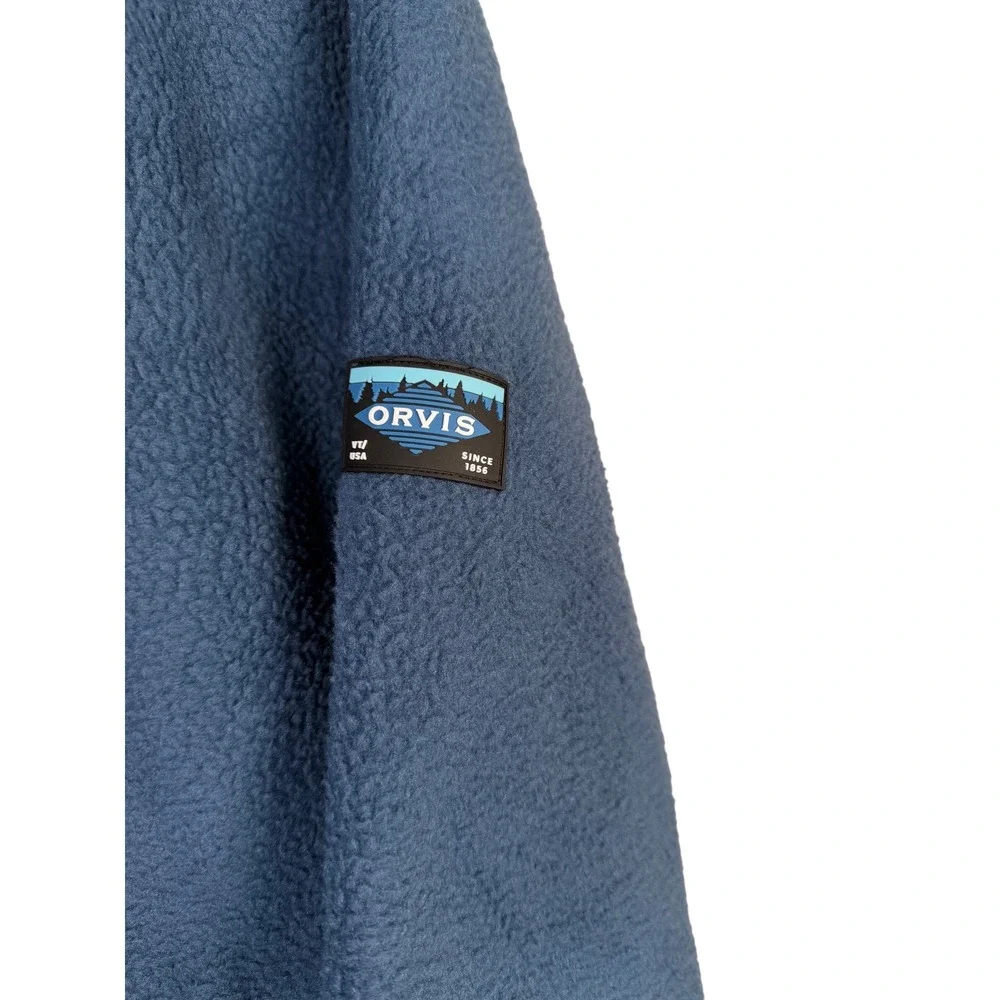 Orvis Men's Blue Fleece Full‎ Zip Jacket Classic Collection Size M Gorpcore cozy
